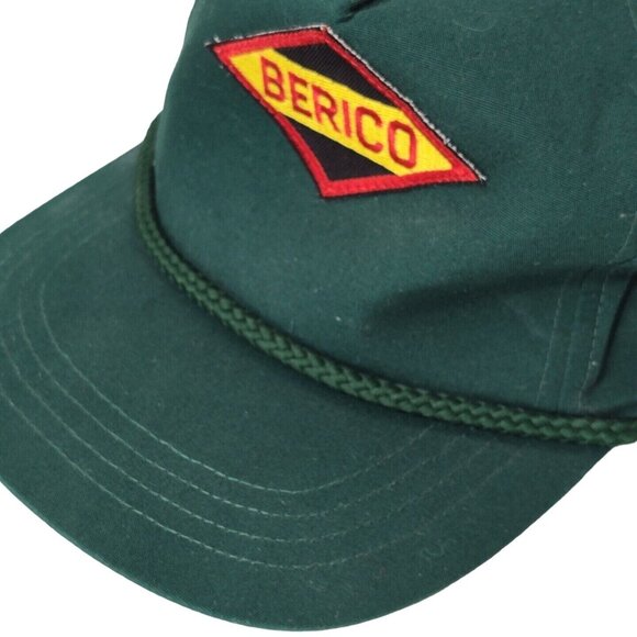 Yupoong Berico Baseball Trucker Cap Hat Adult One Size Strap Back Green - Picture 2 of 6